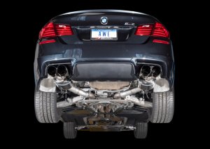 BMW M5 Performance Exhaust - Rear - AWE Tuning - Axle-Back Touring Edition with 180 Technology, 102mm Diamond Black Tips, 3 BMW M5 Performance Exhaust - Rear - AWE Tuning - Axle-Back Touring Edition with 180 Technology, 102mm Diamond Black Tips, 3